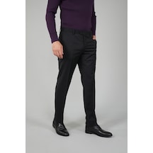 Bisse Siyah Yün Dokuma Erkek Klasik Pantolon Ppnk25ynos001 D99 Siyah