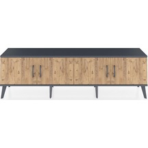 Arges Tv Ünitesi 2 Raflı 4 Kapaklı 176x30x51 Antrasit-çam/çam Atlas Çam/atlas Çam