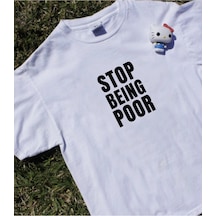 Paris Hilton Stop Being Poor Tshirt Beyaz