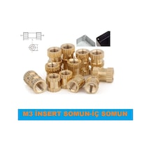 M3 Insert Çakma Somun-Iç Somun- Prinç Somun 100 Adet N11.56134