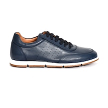 Tuna Hakiki Antik Deri Erkek Sneaker - 241338 Lacivert
