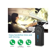 Senkiila Araba İçin Bluetooth Aux Adaptörü, Aux 3.5mm İle Kablosuz Ses Alıcısı Taşınabilir Eller Serbest Araç Kitleri