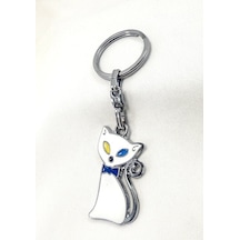 Metal Kedi Figürlü Anahtarlık, Hediyelik Kedili Anahtarlık