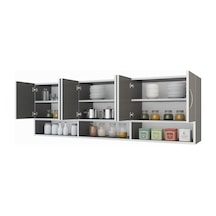 Kenzlife hazır mutfak liberato gri 060*150*32 mutfak banyo dolabı kapaklı raflı