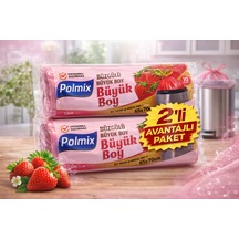 Polmix Çilek Kokulu Büzgülü Büyük Boy Çöp Torbası 65x70 Cm 10'lu 2 Paket Dayanıklı Sızdırmaz Çöp Poşeti