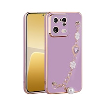 Zore Mi 13 Pro Kılıf El Tutamaçlı Kamera Korumalı Ogaa Taka Silikon Kapak - Mor