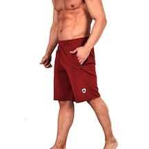 Kırmızı Erkek Beli Lastikli Dalgıç Kumaş Lyc Spor Şort Edy201202k