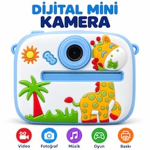 Cmr90 Çocuk Dijital Mini Kamera 1080p Hd 2.0 İnç Ekran Fotorğraf Video Oyun Müzik Usb Şarj Termal Resim Kağıt Baskılı Yazıcı Kamera Video Makinesi Print Kamera
