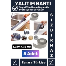 Premium Ekstra Dayanıklı Pvc Yağ Kenar Küf Önleyici Gri Sızdırmaz İzolasyon Bantı 3.2 Mt X 5 Adet
