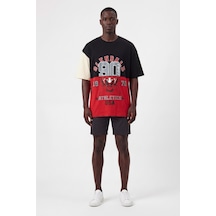 Blow Up Future Gen Günlük Spor Tişört Glendale Kırmızı Oversize 141694 Siyah
