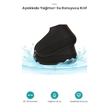 Ayakkabı Yağmur-su Koruyucu Silikon Kılıf 26-33 Siyah