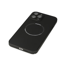 Apple iPhone Uyumlu - 12 Pro Kılıf Jack Magneticsafe Lens Silikon - Siyah