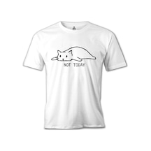 Kedi - Not Today Beyaz Erkek Tshirt 001 Kedi - Not Today Beyaz Erkek Tshirt 001