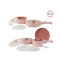 Neoflam Mıdas Pembe Tencere Ve Tava Setı 9+6 15 Parça
