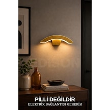 Tr Dekoratif Gold Yarım Ay Led Aplik, Modern Tasarım, İç Ve Dış Mekan Duvar Aydınlatması Genel