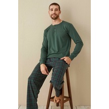 Aydoğan Erkek Civan Patlı Modal Çağla Yeşil Pijama Takımı 3337 Yeşil