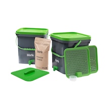Biorfe Bokashi Kepekli Kompost Set 18 L - 18Sgb Yeşil