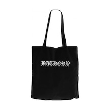 Bathory Logo Siyah Kanvas Bez Çanta Siyah