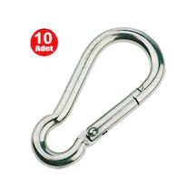 Karabina 4 MM Yaylı Askı Kanca Kilidi - 10 Adet