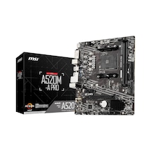 Msı A520m-a Pro Am4 Ddr4 Bellek 4600 Oc Dvı Hdmı M.2 Usb3.2 Matx