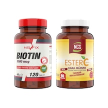 Nevfix Biotin 5000 Mcg 120 Tablet + Ncs Ester C 60 Tablet