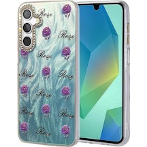 Newface Samsung Uyumlu Galaxy S24 Fe Kılıf Blade Aynalı Desenli Kapak - Desen 9 - Özel Seri 8683140851736 Mavi