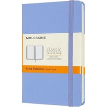 Moleskine Sert Kapak Defter Ortanca Mavisi Çizgili - 9 x 14 CM
