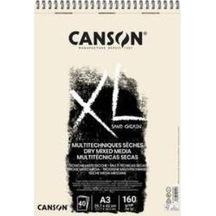 Canson Xl Dry Mix Media Naturel Sand Paper Spiralli Defter 40 Yap N11.1290