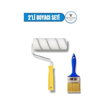 Boyacı Rulo Fırça Seti-2 Parça - 20 Cm Rulo - 3 No Kestirme Fırça - 583428418