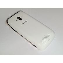 Nokia 610 Full Kasa Kapak Tuş Takımı N610 Uyumlu Beyaz Renk Orta