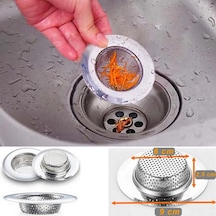 9 Cm Büyük Boy Paslanmaz Çelik Lavabo Süzgeci - Evye Süzgeci - Ev