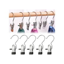 Açık Yeşil-5pcs-6/1pcs Kancalı Nemli Yerleşimler Rüzgar Geçirmez Klipler Paslanmaz Çel Kurutma Askısı Renkli Ev Gereçleri 47128381