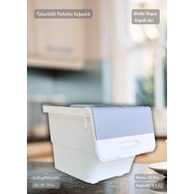 Tekerlekli Sebzelik Bpa Free Soğanlık Oyuncaklık Organizer Gri 12 Lt Gri-beyaz