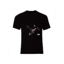 Stoned&Fame Utopia Travis Scott Baskılı Unisex %100 Pamuk Siyah T-shirt SIYAH Siyah