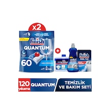 Finish Quantum 120 Tablet Bulaşık Makinesi Deterjanı (60 x 2) + Temizlik ve Bakım Seti
