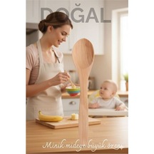 Doğal Gürgen Bebek Mama Ve Hazırlık Kaşığı 13 Cm, Mini Boy, Şık Ve Pratik Diğer