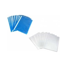 Telli Dosya Mavi 50 Adet + 2 Paket Poşet Dosya 100 Lü Paket