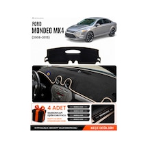 Ford Mondeo Mk4 2008-2014 Uyumlu Torpido Örtüsü, Torpido Kılıfı - Siyah Bej