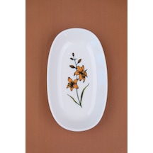 Tabak Evi Porselen Azelya Oval Kayık Tabak 15x8,5x2cm Tekli Krem