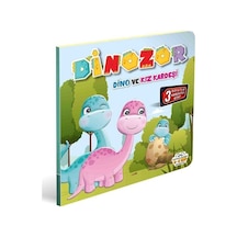 Dinozor Dino ve Kız Kardeşi - 3 Boyutlu Hareketli Kitap
