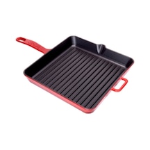 Sürel Kırmızı Kare Izgara Tava 30 Cm