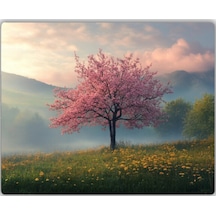Pembe Ağaç Baskılı Mouse Pad 22x18 Cm