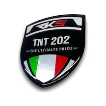 Rks Tnt202 3d Gümüş Arma Sticker Redlinegrafik
