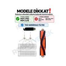 Xiaomi Mop 2 Pro Beyaz MJST1SHW Uyumlu Fırça Filtre Seti-6 Parça