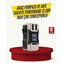 Araç Lastik Şişirme Pompası Ve Akü Takviye Powerbank Nrzsnt - 21 Bir Arada