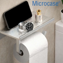 Microcase Duvara Monte Yapışkanlı Tuvalet Kağıdı Askılığı Ve Telefon Tutucu Al5707 Gümüş