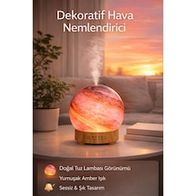 Cam Küre Aroma Difüzörü 120 Ml Ultrasonik Buhar Nemlendirici Led Işıklı Sessiz Oda Makinesi