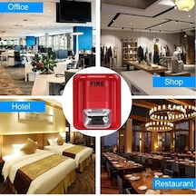 Novahub Ev Ofis Otel İçin Yangın Alarmı Uyarı Strobe Siren Horn Ses Ve Strobe Uyarı Güvenlik Sistemi
