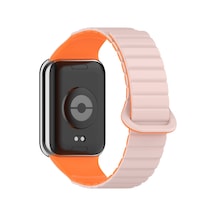 Xiaomi Mi Band 8 Pro Silikon Kordon Ardx Krd-105 Strap Kayış-pembe-turuncu