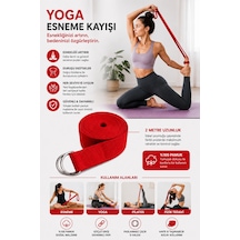 Voltrike Kırmızı Yoga Kemeri Esneme Kayışı